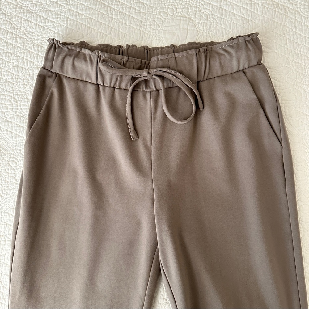 Joie High Waisted Soft Drawstring Jogger Pants Taupe Size Medium - Picture 4 of 8